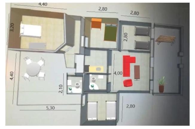 Casa Familiar Patio Y 2 Banos Con Aire Acondicionado Apartamento