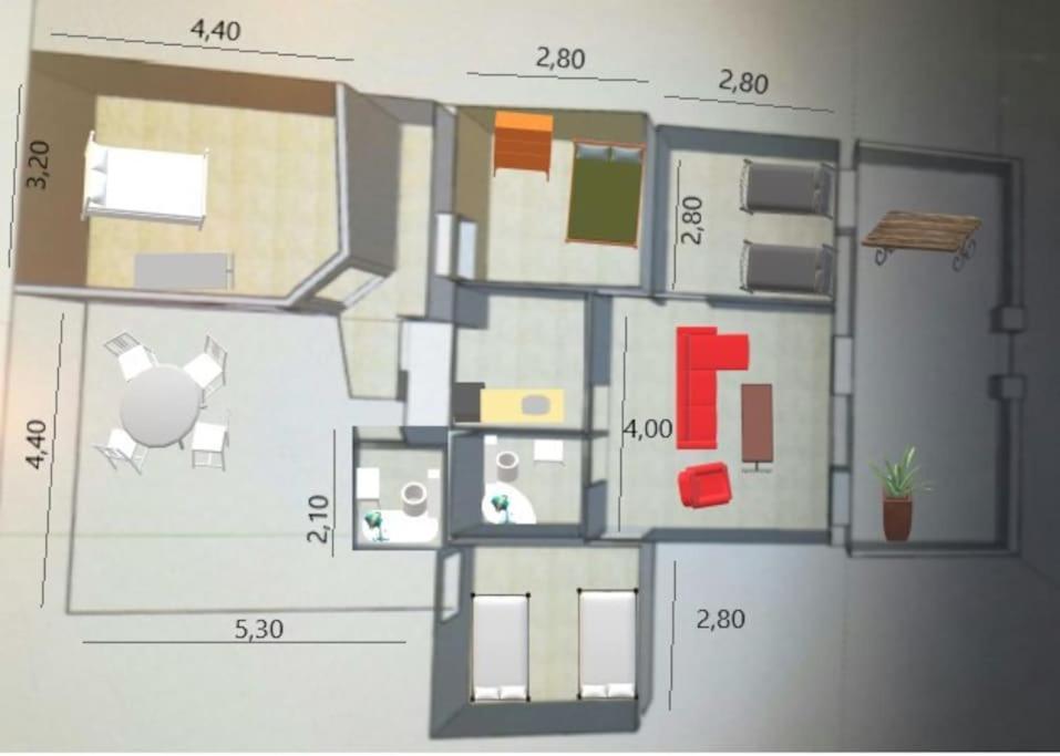 Lejlighed Casa Familiar Patio Y 2 Banos Con Aire Acondicionado