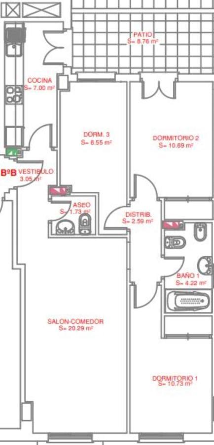 3br With Parking And Patio In The Center By Rems Lejlighed *