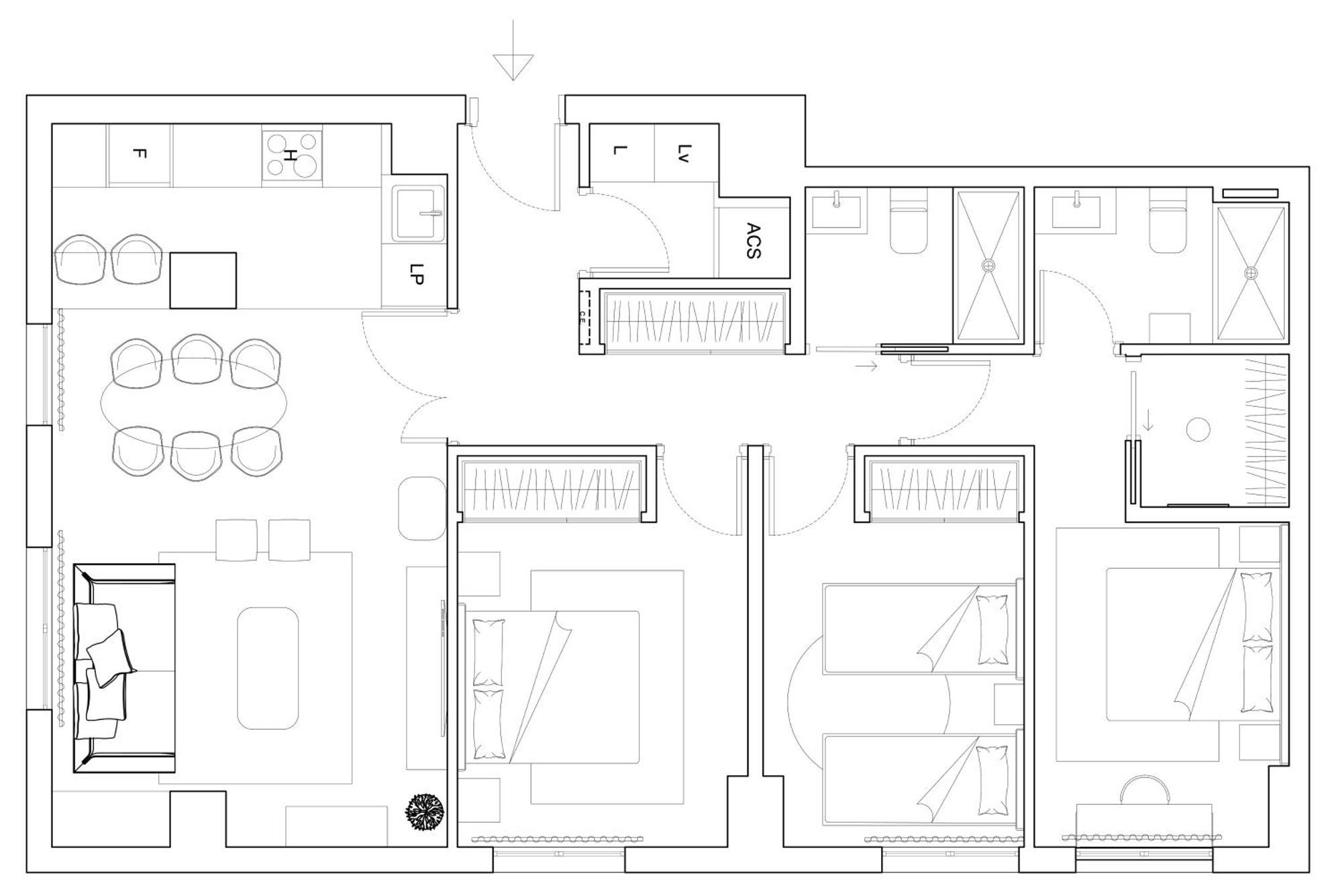 Luxury 3 Bed 26 Floor Apartamento